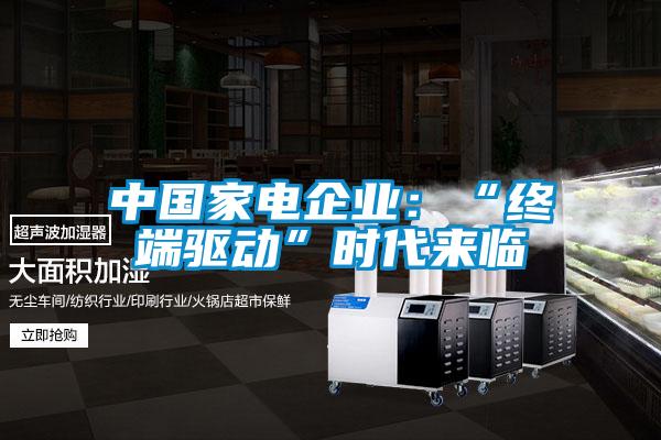 中國家電企業:“終端驅動”時代來臨