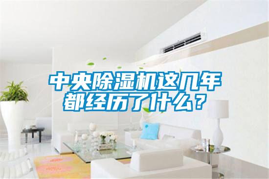 中央除濕機這幾年都經歷了什么？