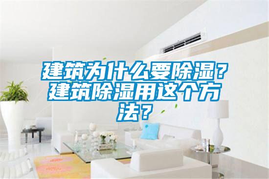 建筑為什么要除濕？建筑除濕用這個方法？