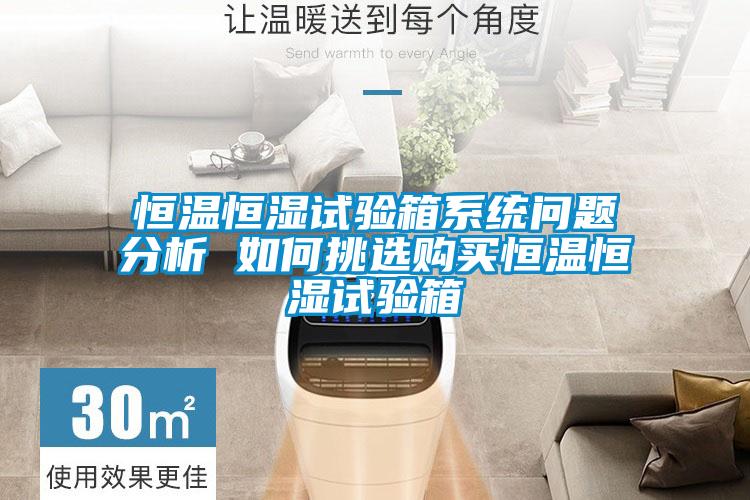 恒溫恒濕試驗(yàn)箱系統(tǒng)問題分析 如何挑選購(gòu)買恒溫恒濕試驗(yàn)箱