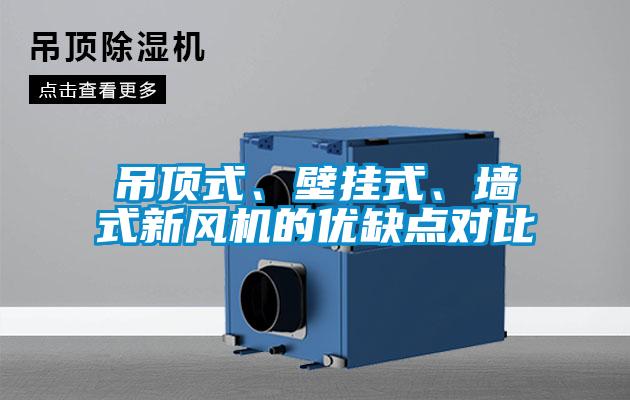 吊頂式、壁掛式、墻式新風(fēng)機(jī)的優(yōu)缺點(diǎn)對比